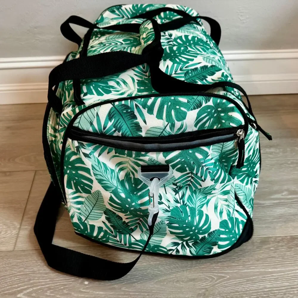 Pacific Coast Tropical Palm Leaf Large Duffel Weekender Bag